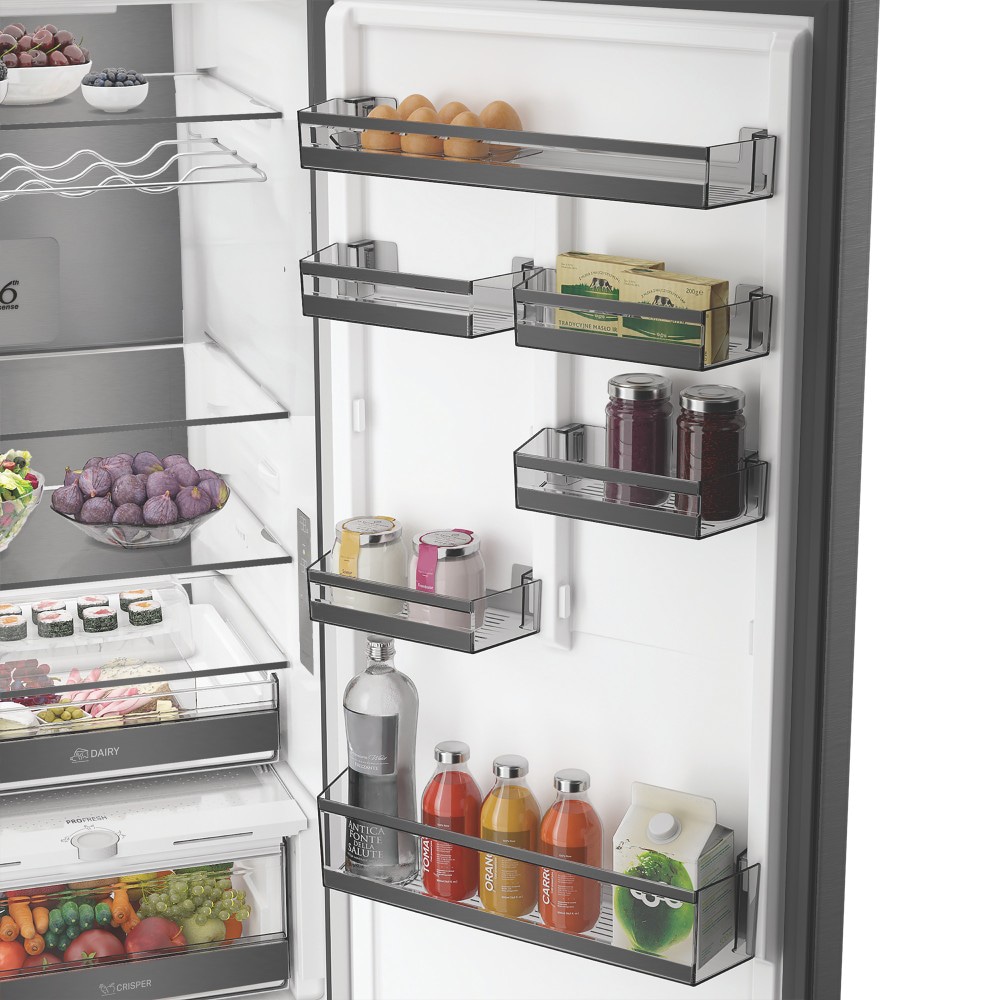 Combina frigorifica WHIRLPOOL WHK 22414 XBR8EA, No Frost, 6th Sense, 415 l, H 203.5 cm, Clasa A, dark inox