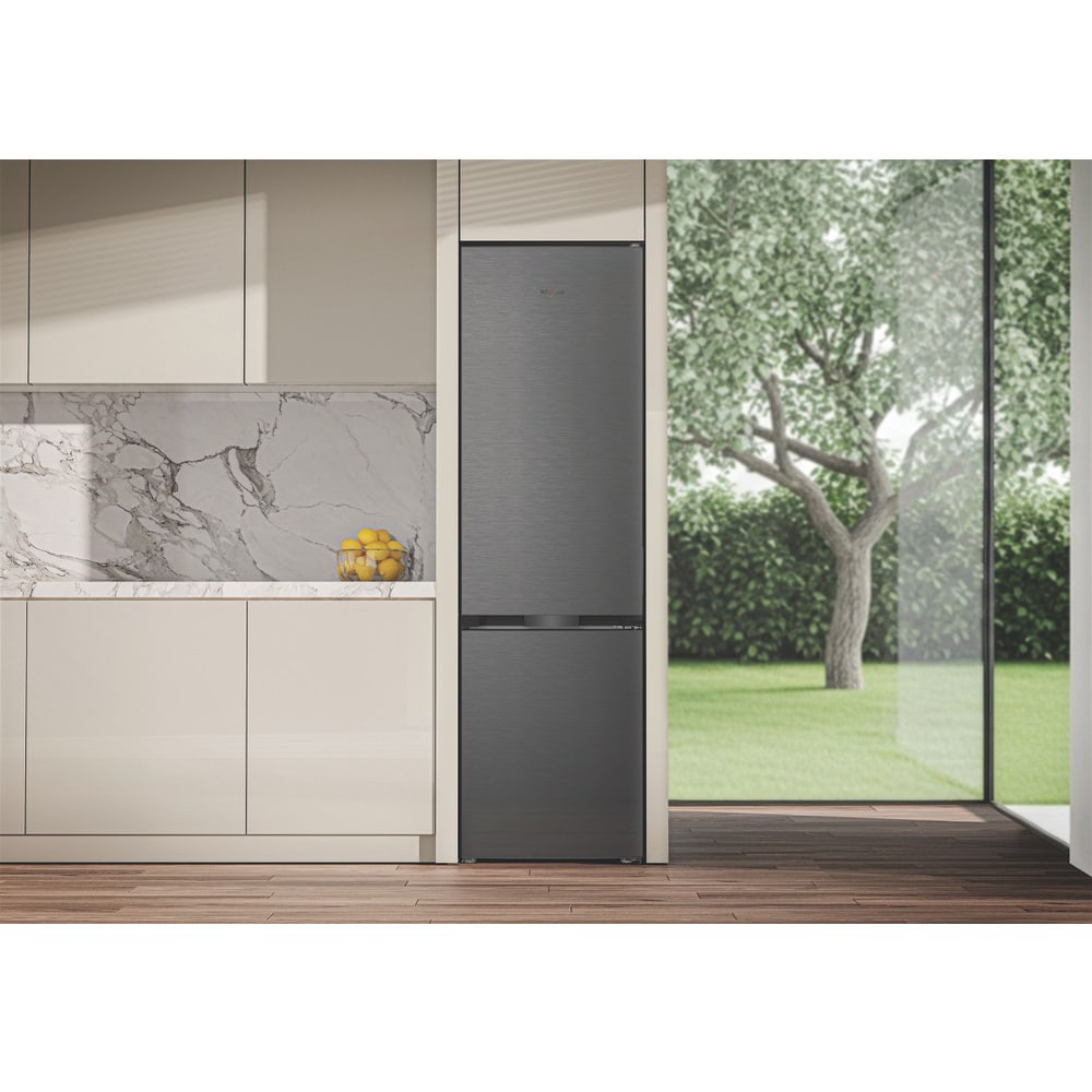 Combina frigorifica WHIRLPOOL WHK 22414 XBR8EA, No Frost, 6th Sense, 415 l, H 203.5 cm, Clasa A, dark inox