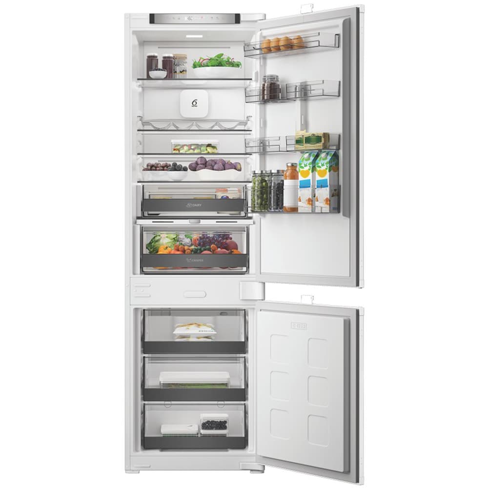 Combina frigorifica incorporabila WHIRLPOOL WHK2 5294 B6E, No Frost, 6th Sense, 270 l, H 177.5 cm, Clasa C