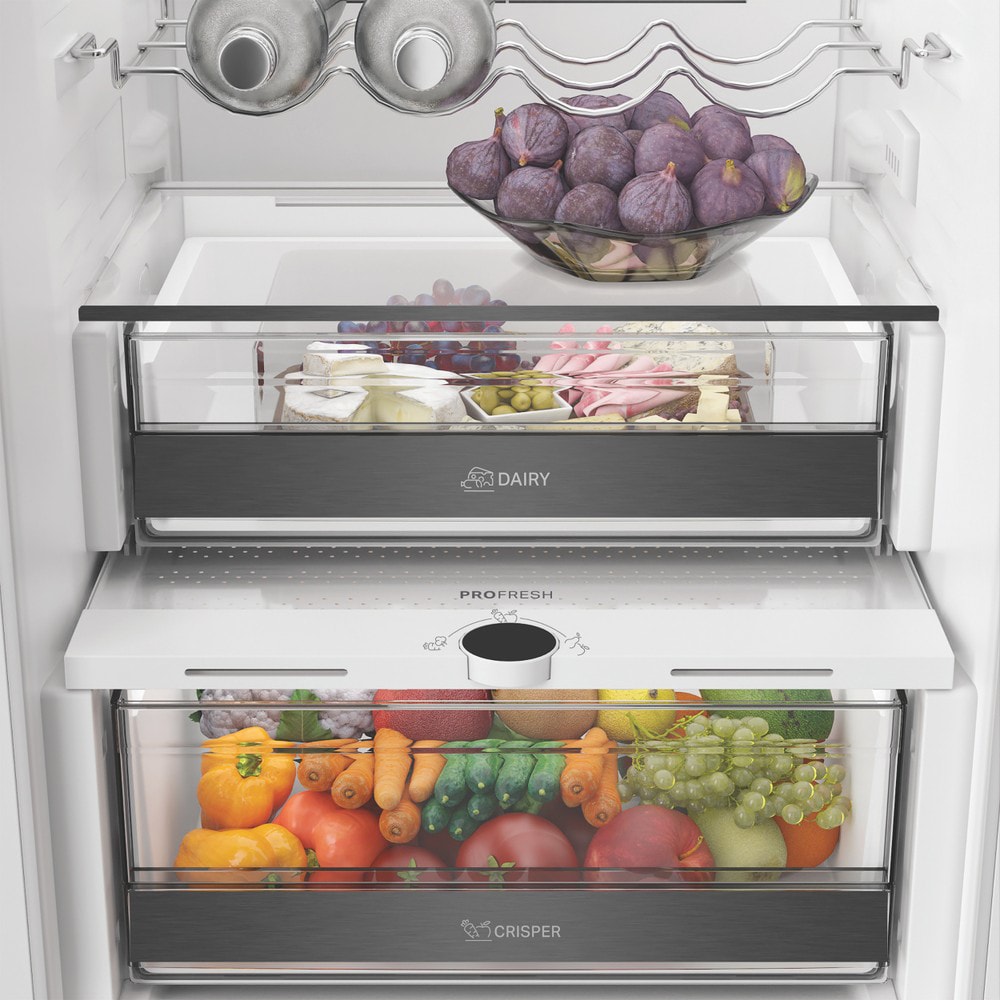 Combina frigorifica incorporabila WHIRLPOOL WHK2 5324 B6E, No Frost, 6th Sense, 300 l, H 193.5 cm, Clasa C