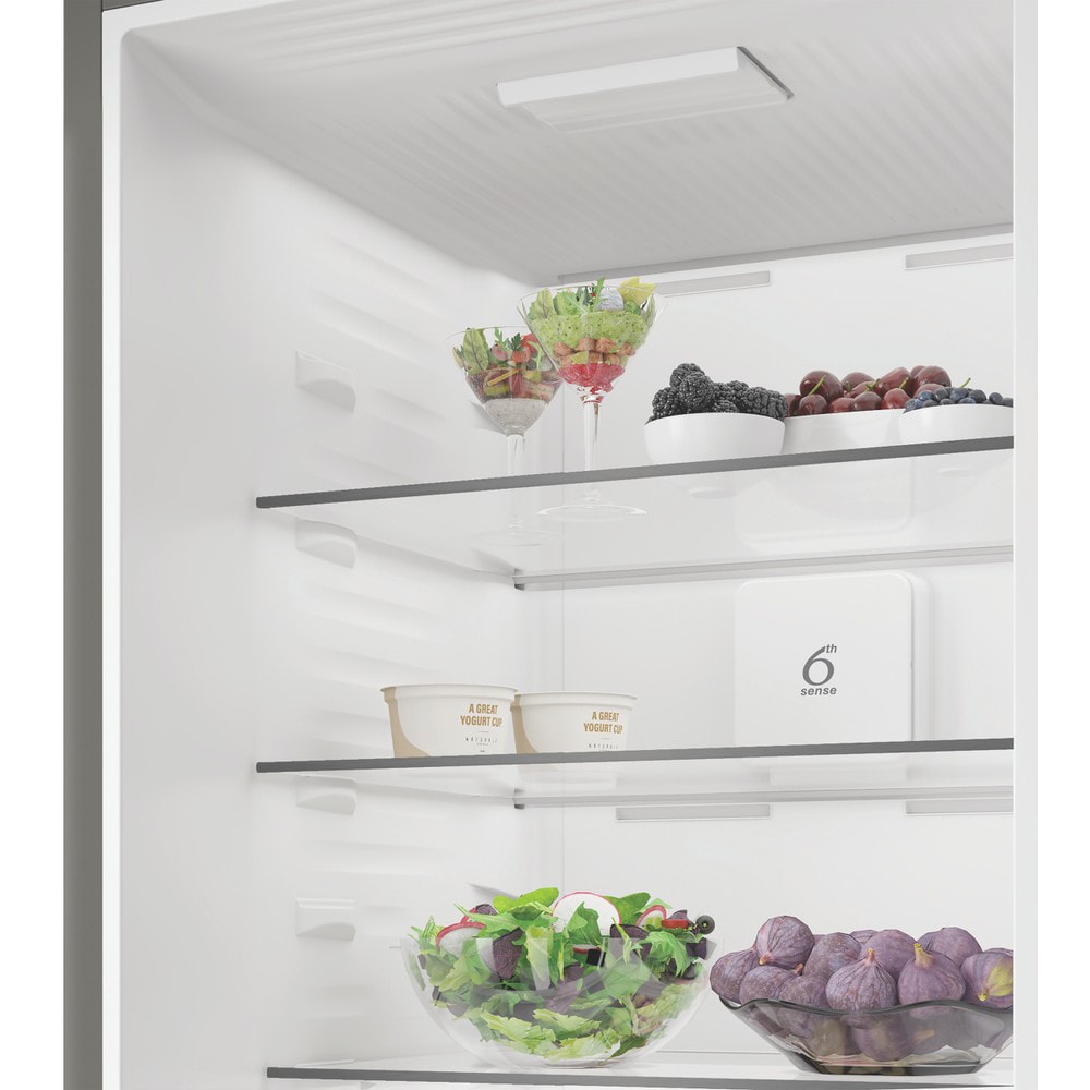 Combina frigorifica WHIRLPOOL WHK 26372 X5EA3, No Frost, 6th Sense, 370 l, H 186.5 cm, Clasa D, Dozator apa, inox