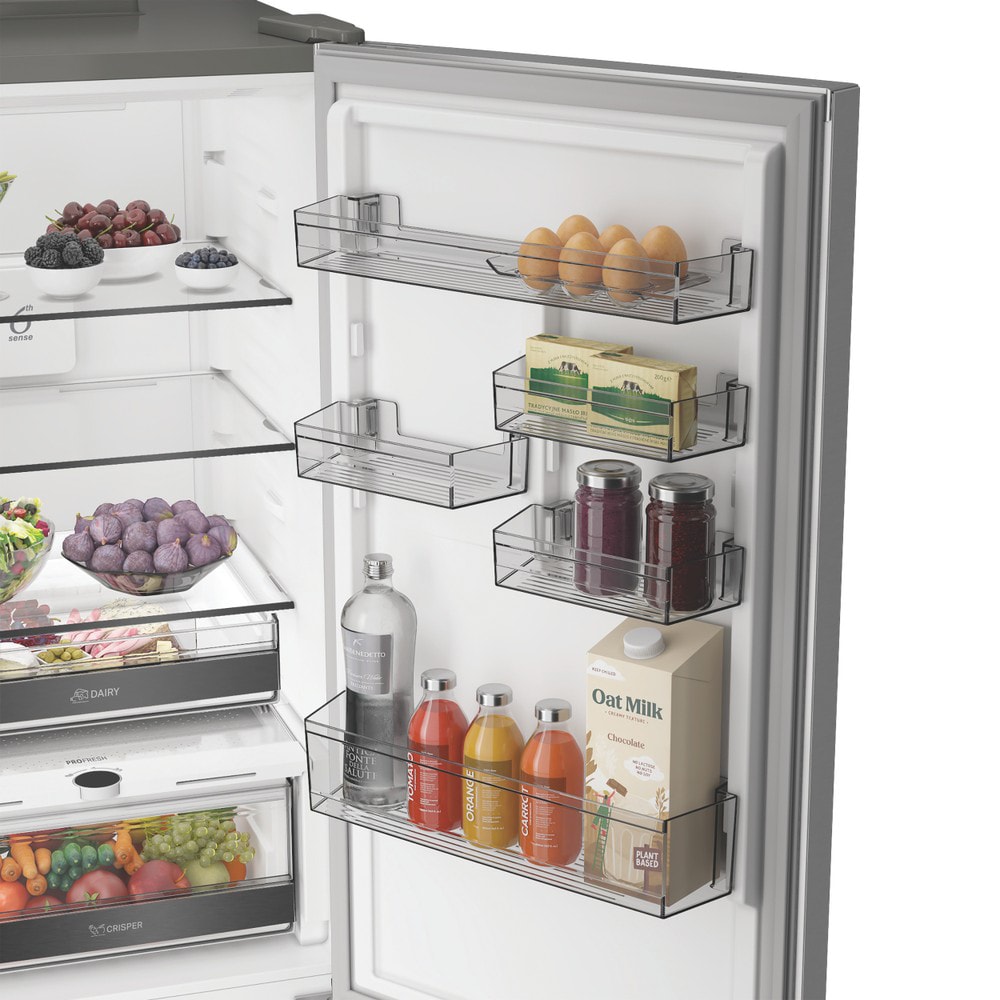 Combina frigorifica WHIRLPOOL WHK 26372 X5EA3, No Frost, 6th Sense, 370 l, H 186.5 cm, Clasa D, Dozator apa, inox