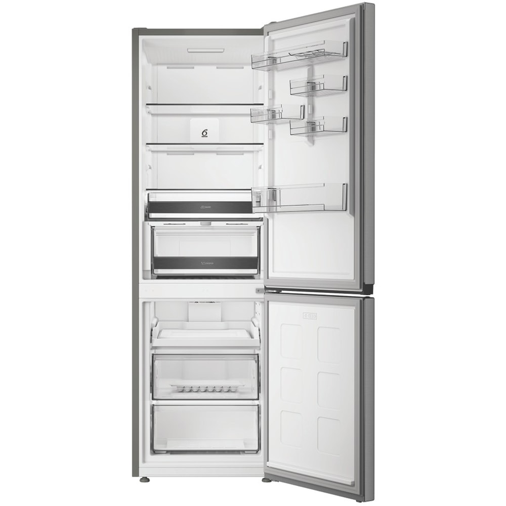 Combina frigorifica WHIRLPOOL WHK 26373 X6EA, No Frost, 6th Sense, 370 l, H 186.5 cm, Clasa C, argintiu