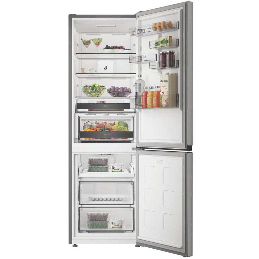 Combina frigorifica WHIRLPOOL WHK 26373 X6EA, No Frost, 6th Sense, 370 l, H 186.5 cm, Clasa C, argintiu