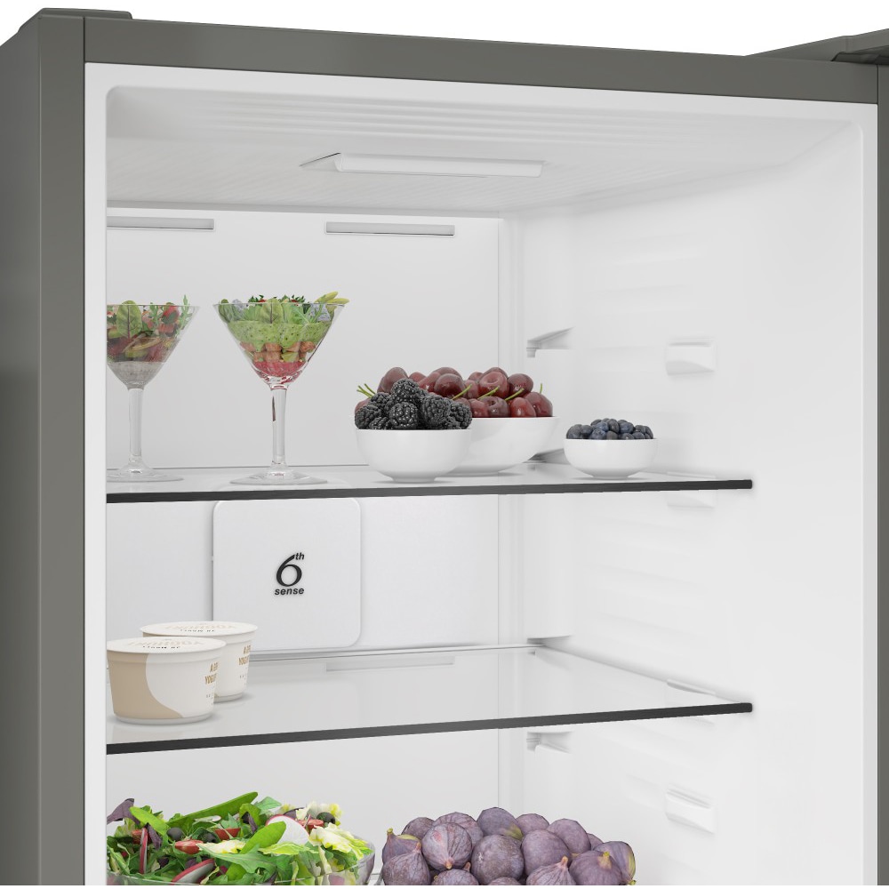 Combina frigorifica WHIRLPOOL WHK 26373 X6EA, No Frost, 6th Sense, 370 l, H 186.5 cm, Clasa C, argintiu