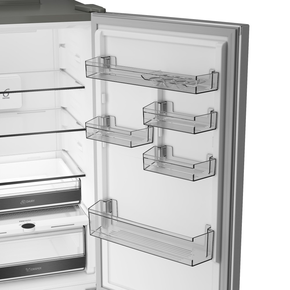 Combina frigorifica WHIRLPOOL WHK 26373 X6EA, No Frost, 6th Sense, 370 l, H 186.5 cm, Clasa C, argintiu