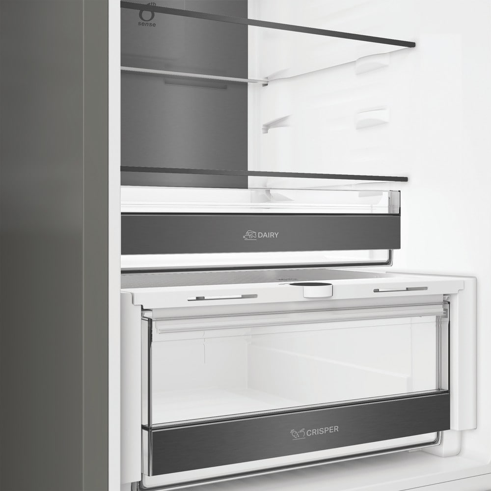 Combina frigorifica WHIRLPOOL WHK 26373 XR6E, No Frost, 6th Sense, 370 l, H 186.5 cm, Clasa C, dark inox