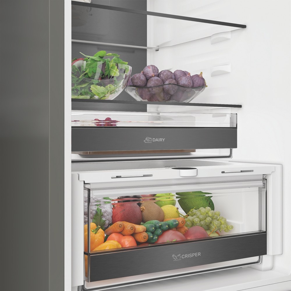 Combina frigorifica WHIRLPOOL WHK 26373 XR6E, No Frost, 6th Sense, 370 l, H 186.5 cm, Clasa C, dark inox