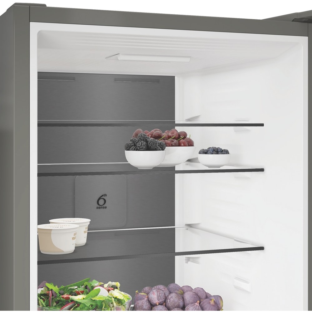 Combina frigorifica WHIRLPOOL WHK 26373 XR6E, No Frost, 6th Sense, 370 l, H 186.5 cm, Clasa C, dark inox