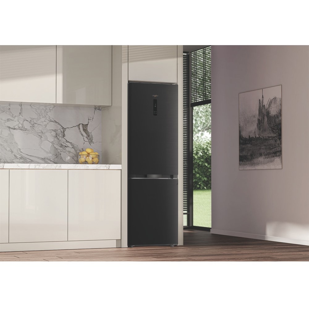 Combina frigorifica WHIRLPOOL WHK 26373 XR6E, No Frost, 6th Sense, 370 l, H 186.5 cm, Clasa C, dark inox