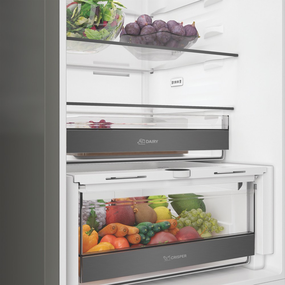 Combina frigorifica WHIRLPOOL WHK 26413 X6EA1, No Frost, 6th Sense, 415 l, H 203.5 cm, Clasa C, argintiu