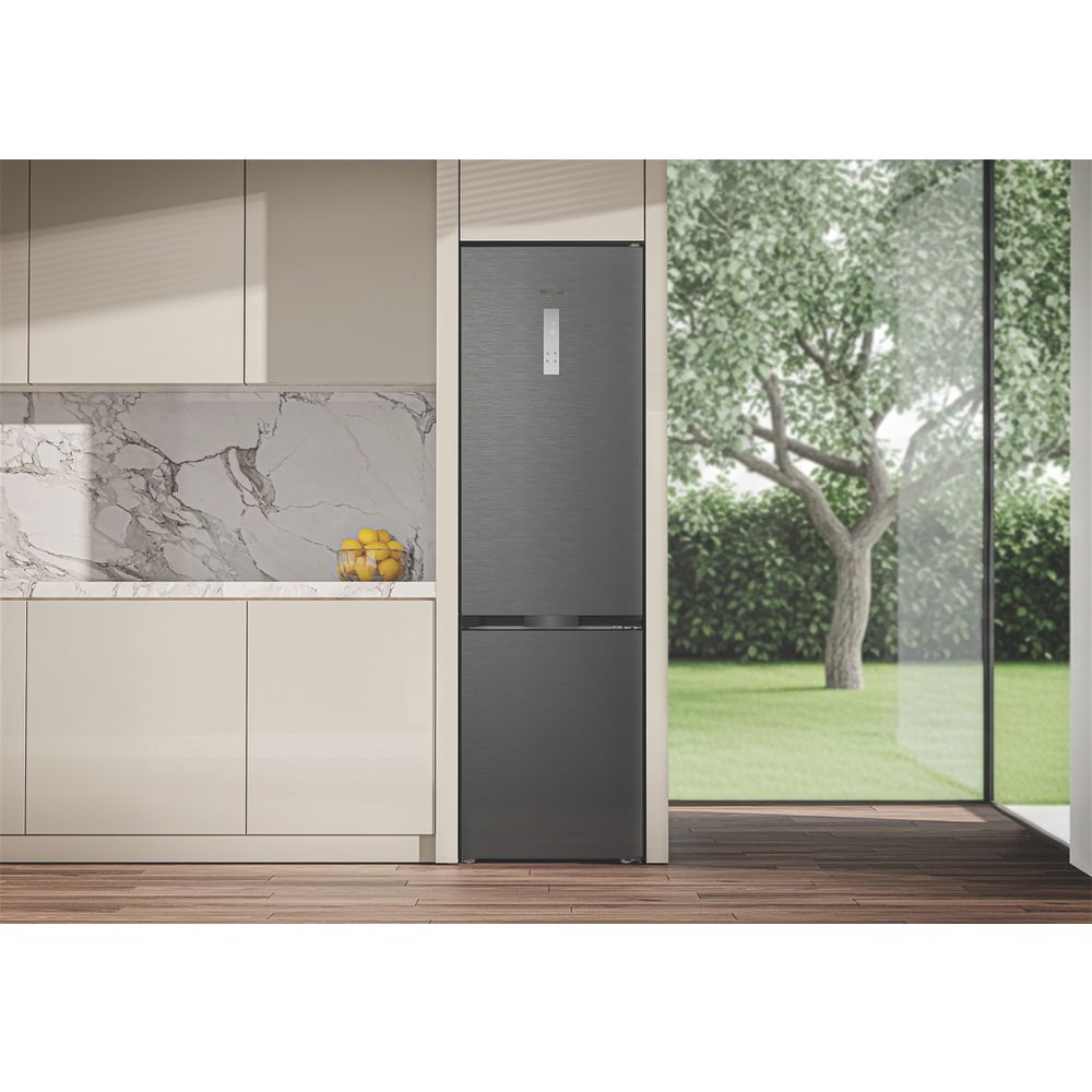 Combina frigorifica WHIRLPOOL WHK 26413 XBR6EA1, No Frost, 415 l, H 203.5 cm, Clasa C, dark inox