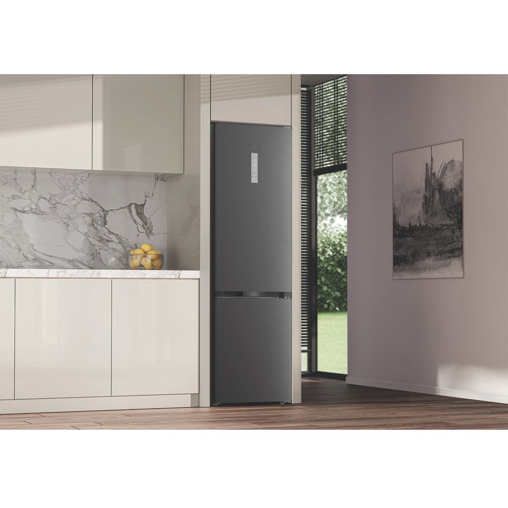 Combina frigorifica WHIRLPOOL WHK 26413 XBR6EA1, No Frost, 415 l, H 203.5 cm, Clasa C, dark inox