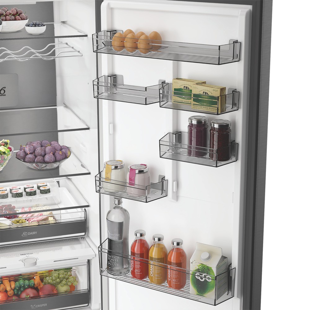 Combina frigorifica WHIRLPOOL WHK 26413 XBR6EA1, No Frost, 415 l, H 203.5 cm, Clasa C, dark inox