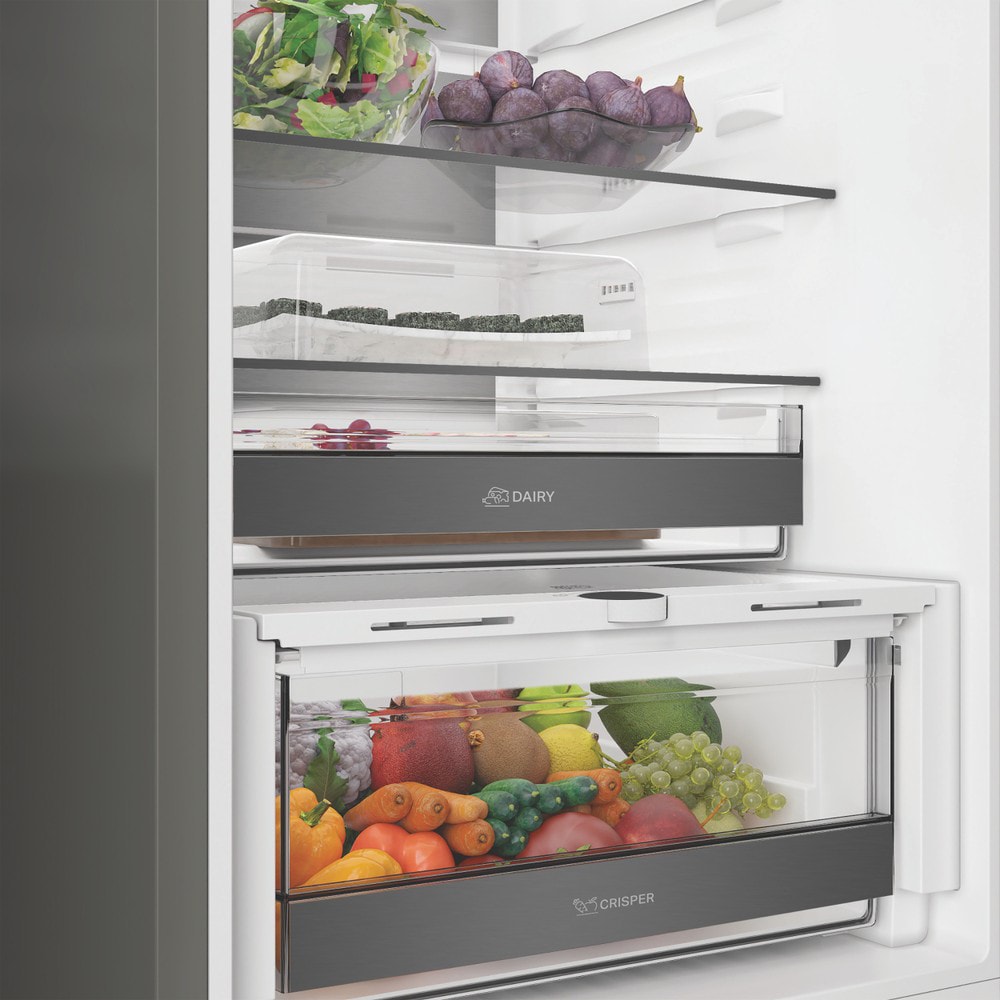 Combina frigorifica WHIRLPOOL WHK 26413 XBR6EA1, No Frost, 415 l, H 203.5 cm, Clasa C, dark inox