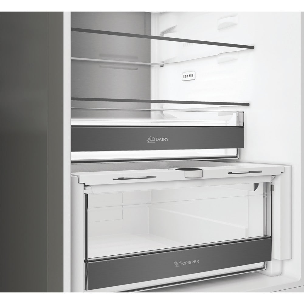 Combina frigorifica WHIRLPOOL WHK 26413 XBR6EA1, No Frost, 415 l, H 203.5 cm, Clasa C, dark inox