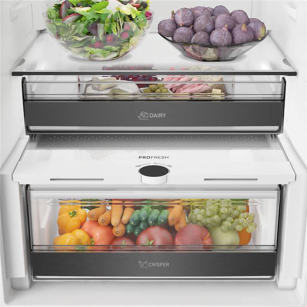 Combina frigorifica WHIRLPOOL WHK 22373 X6EA, No Frost, 6th Sense, 370 l, H 186.5 cm, Clasa C, inox