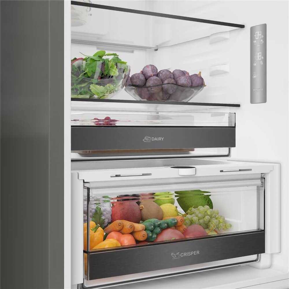 Combina frigorifica WHIRLPOOL WHK 22373 X6EA, No Frost, 6th Sense, 370 l, H 186.5 cm, Clasa C, inox