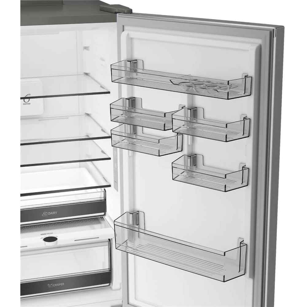 Combina frigorifica WHIRLPOOL WHK 22373 X6EA, No Frost, 6th Sense, 370 l, H 186.5 cm, Clasa C, inox