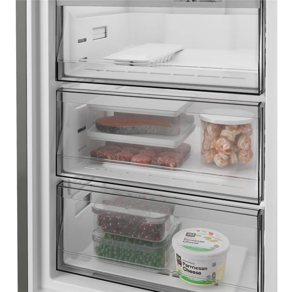 Combina frigorifica WHIRLPOOL WHK 22373 X6EA, No Frost, 6th Sense, 370 l, H 186.5 cm, Clasa C, inox