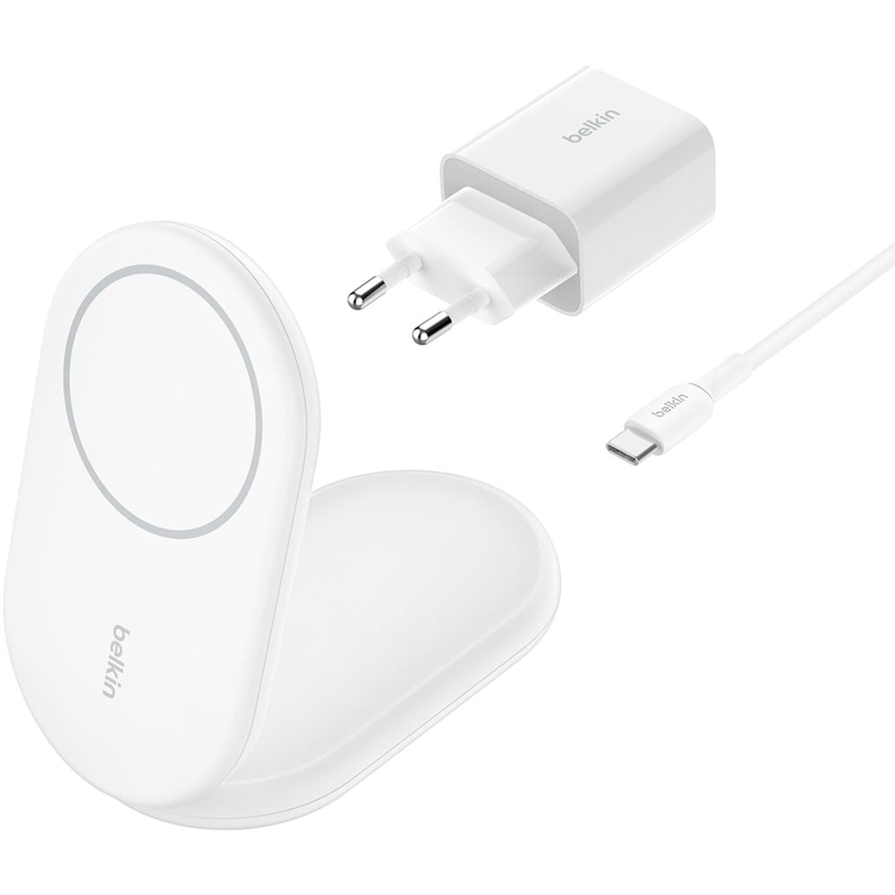 Incarcator wireless BELKIN WIB007VFWH, universal, QI, MagSafe 15W, alb