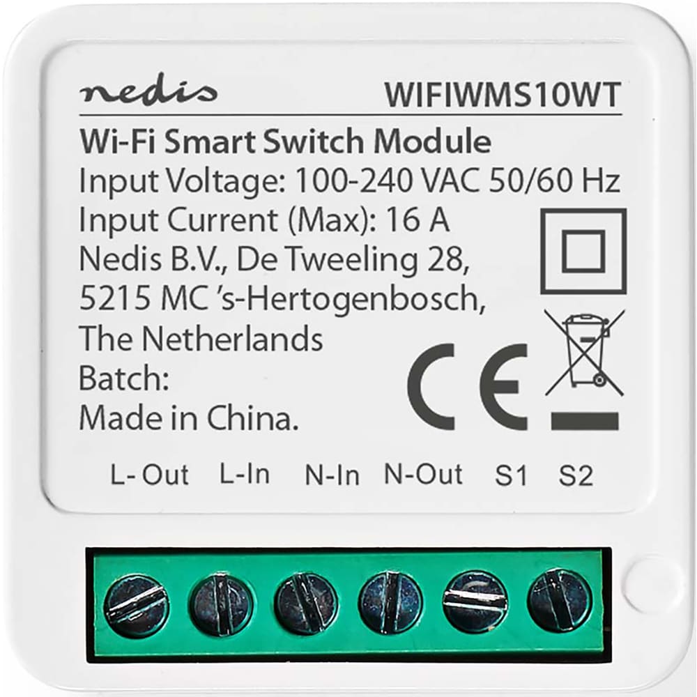 Releu smart NEDIS SmartLife, Wi-Fi, 3680W, 16A