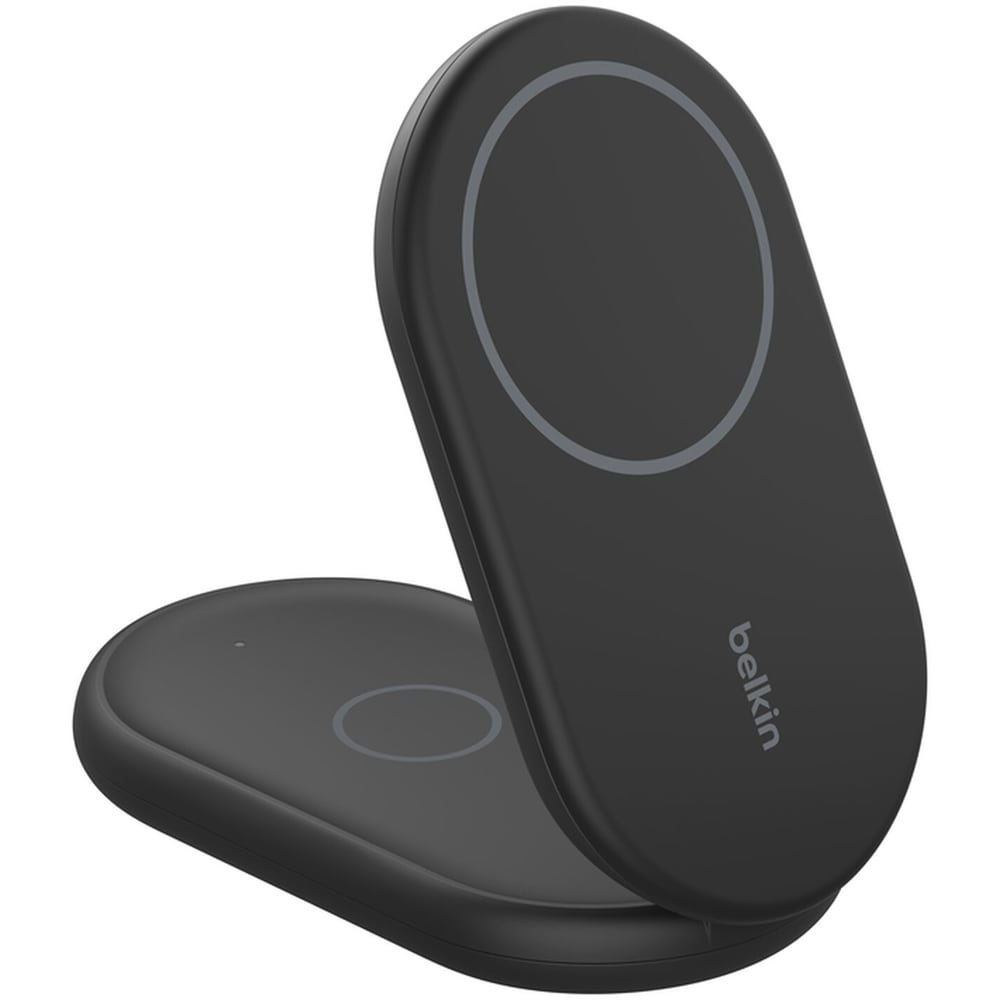 Incarcator wireless 2 in 1 BELKIN WIZ028VFBK, universal, QI, MagSafe 15W, negru