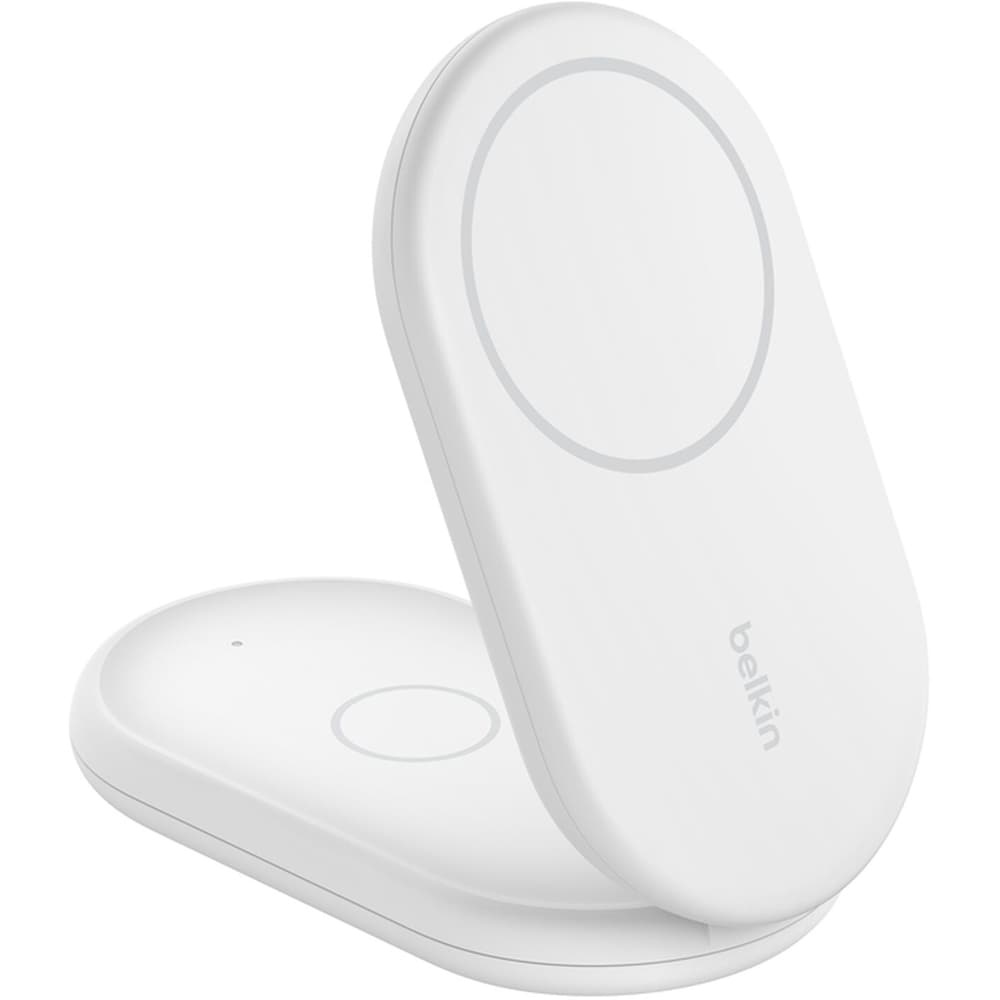 Incarcator wireless 2 in 1 BELKIN WIZ028VFWH, universal, QI, MagSafe 15W, alb