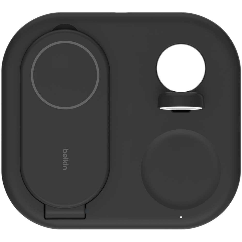Incarcator wireless 3 in 1 BELKIN WIZ029VFBK, universal, QI, MagSafe 15W, negru