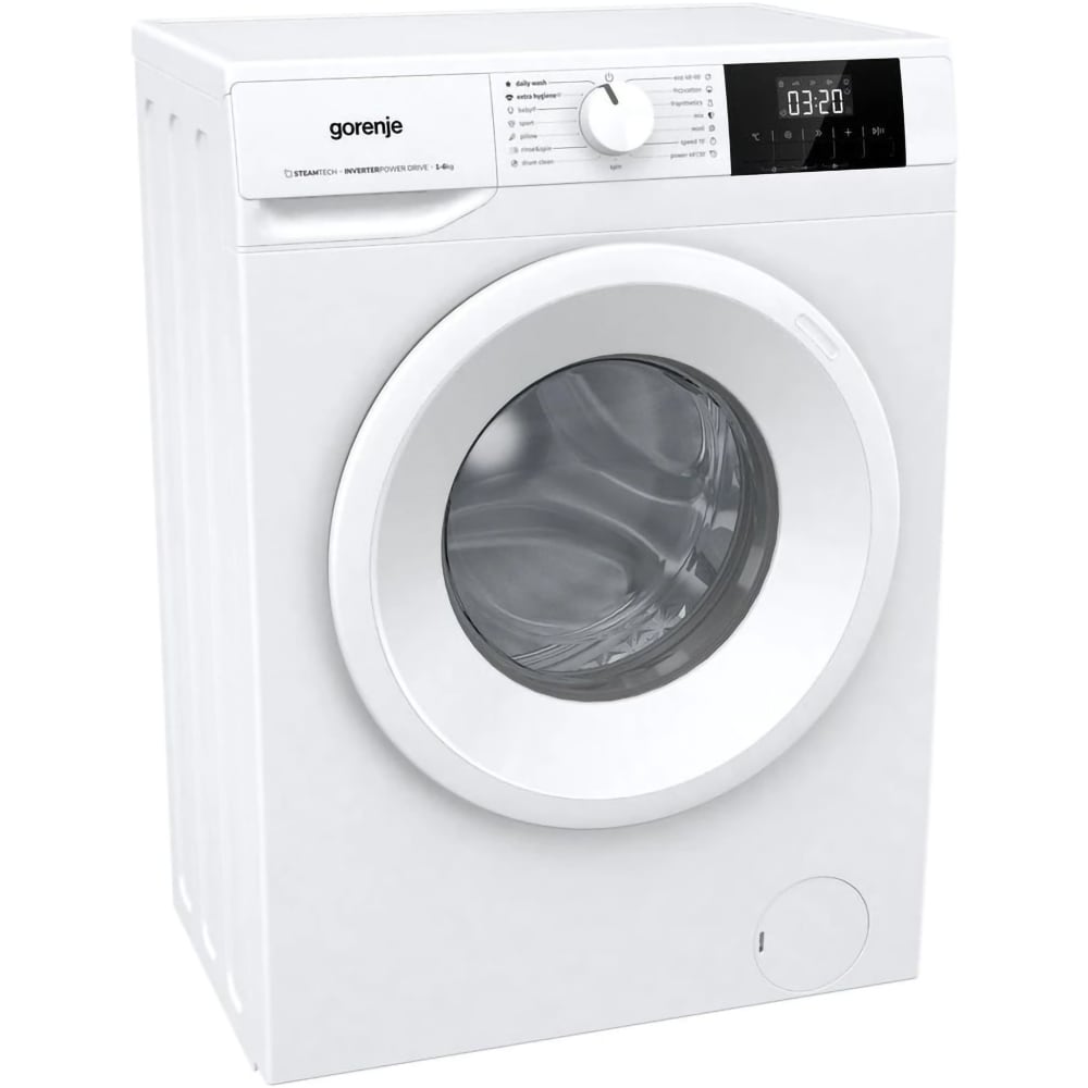 Masina de spalat rufe frontala slim GORENJE WNGPI62SAS, SteamTech, 6 kg, 1200rpm, Clasa A, alb
