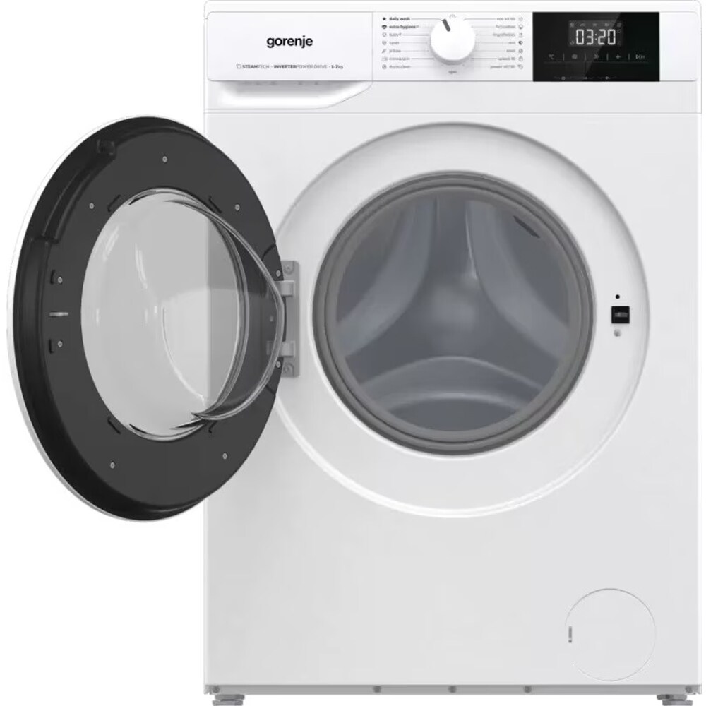 Masina de spalat rufe frontala slim GORENJE WNGPI72SBS, SteamTech, 7 kg, 1200rpm, Clasa B, alb