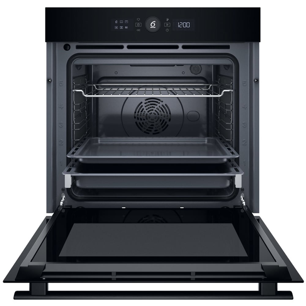 Cuptor incorporabil WHIRLPOOL WOI4S8CM1SBA, Electric, Autocuratare catalitica, 73 l, Clasa A+, 6th Sense, negru