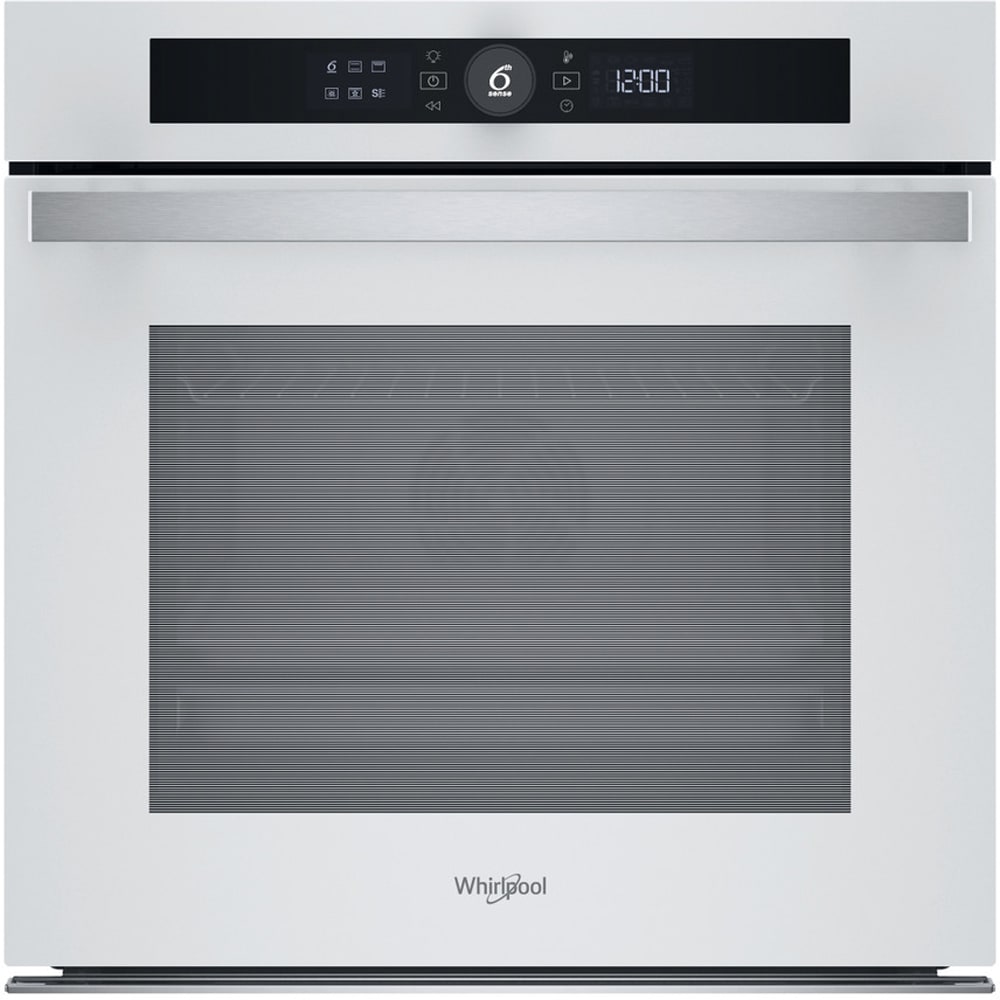 Cuptor incorporabil WHIRLPOOL WOI4S8PM1SWA, Electric, Gatire cu abur, Autocuratare Autocuratare pirolitica + hidrolitica, 73 l, Clasa A+, 6th Sense, alb