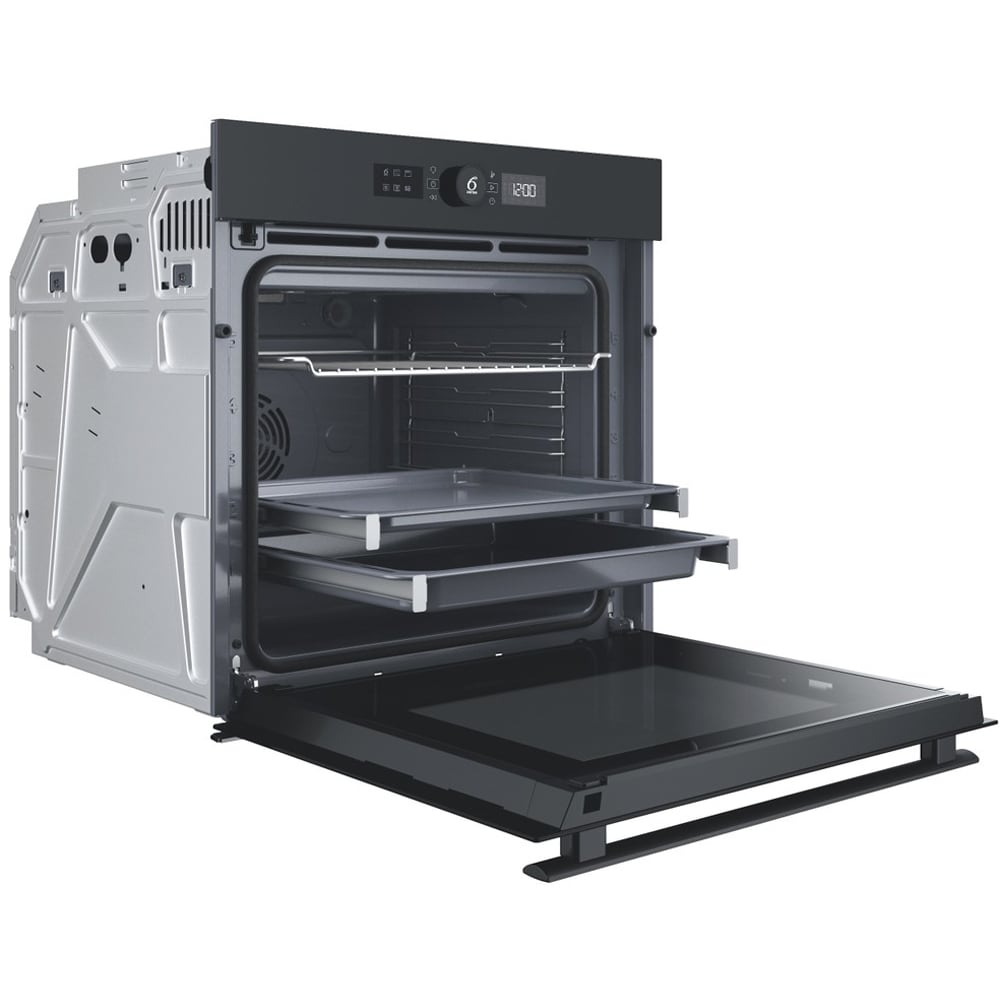 Cuptor incorporabil WHIRLPOOL WOI4S8PM2ST, Electric, Autocuratare pirolitica + hidrolitica, 73 l, Clasa A+, negru mat