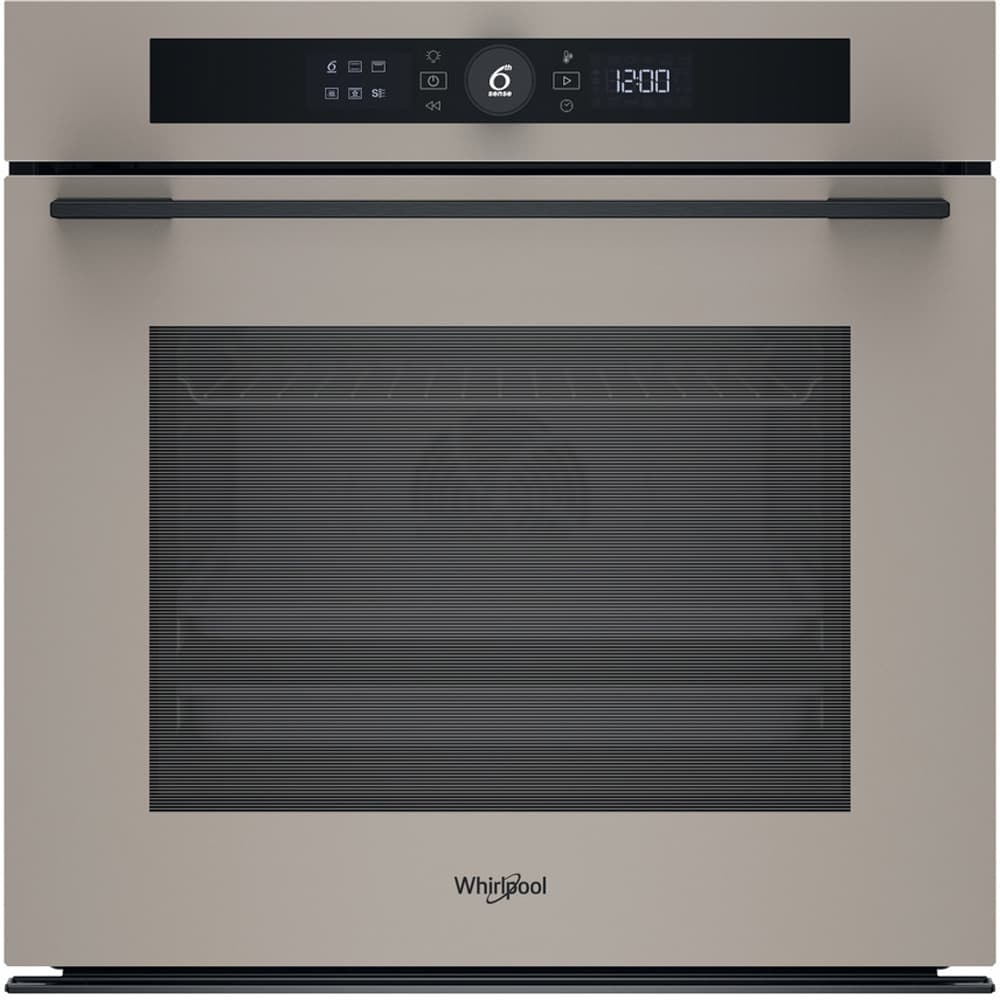 Cuptor incorporabil WHIRLPOOL WOI5S8PM2SEA, Electric, Autocuratare pirolitica + hidrolitica, 73 l, Clasa A+, 6th Sense, bej