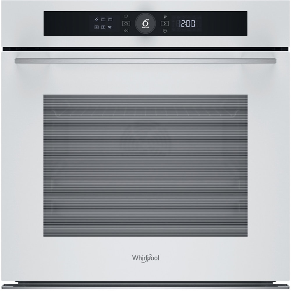 Cuptor incorporabil WHIRLPOOL WOI5S8PM2SWA, Electric, Autocuratare pirolitica + hidrolitica, 73 l, Clasa A+, 6th Sense, alb