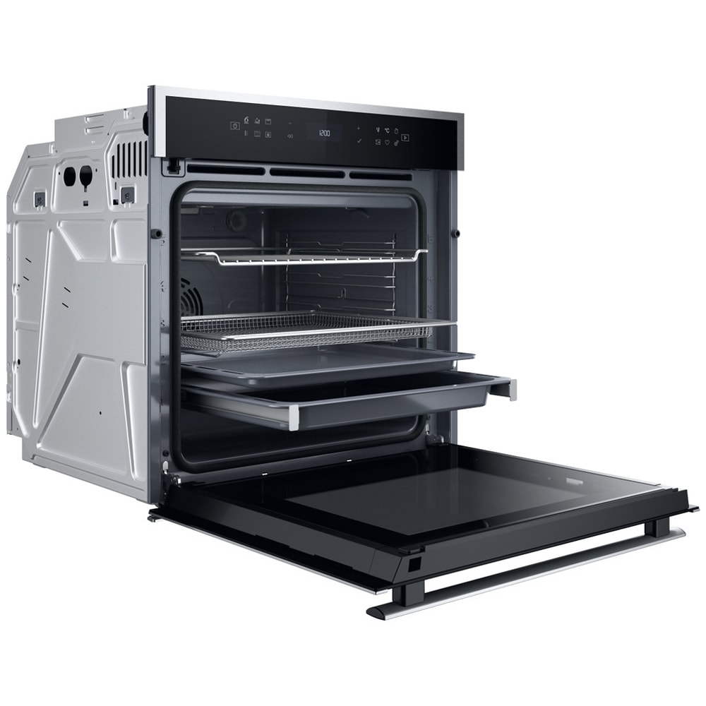 Cuptor incorporabil WHIRLPOOL WOI68PT1SXA, Electric, Autocuratare pirolitica + hidrolitica, 73 l, Clasa A+, 6th Sense, inox