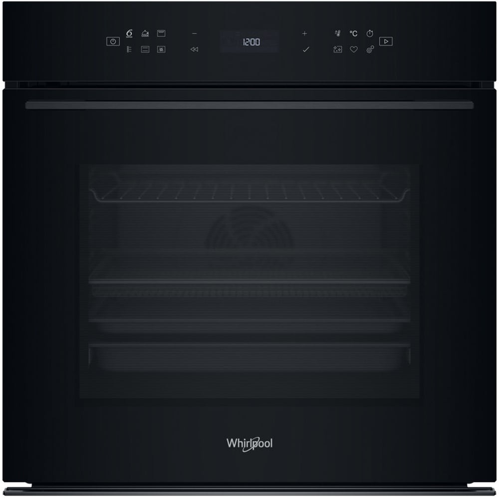 Cuptor incorporabil WHIRLPOOL WOI78PT1SBA, Electric, Autocuratare pirolitica + hidrolitica, 73 l, Clasa A+, 6th Sense, negru