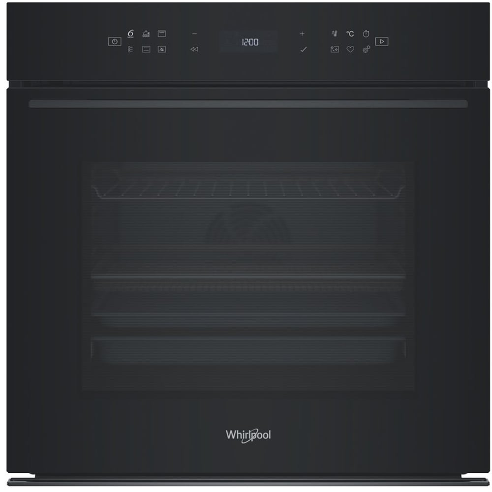 Cuptor incorporabil WHIRLPOOL WOI78PT1SBAC, Electric, Autocuratare pirolitica + hidrolitica, 73 l, Clasa A+, 6th Sense, negru