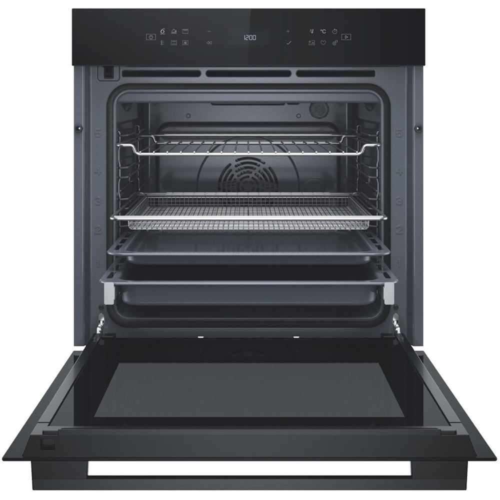 Cuptor incorporabil WHIRLPOOL WOI78PT1SBAC, Electric, Autocuratare pirolitica + hidrolitica, 73 l, Clasa A+, 6th Sense, negru