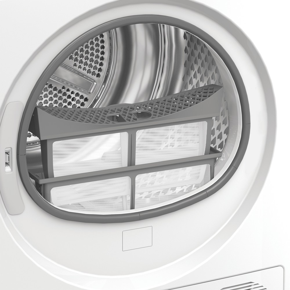 Uscator de rufe WHIRLPOOL WP B8X WBS EE, 6th Sense, Pompa de caldura, 8 kg, 15 programe, Clasa B, alb