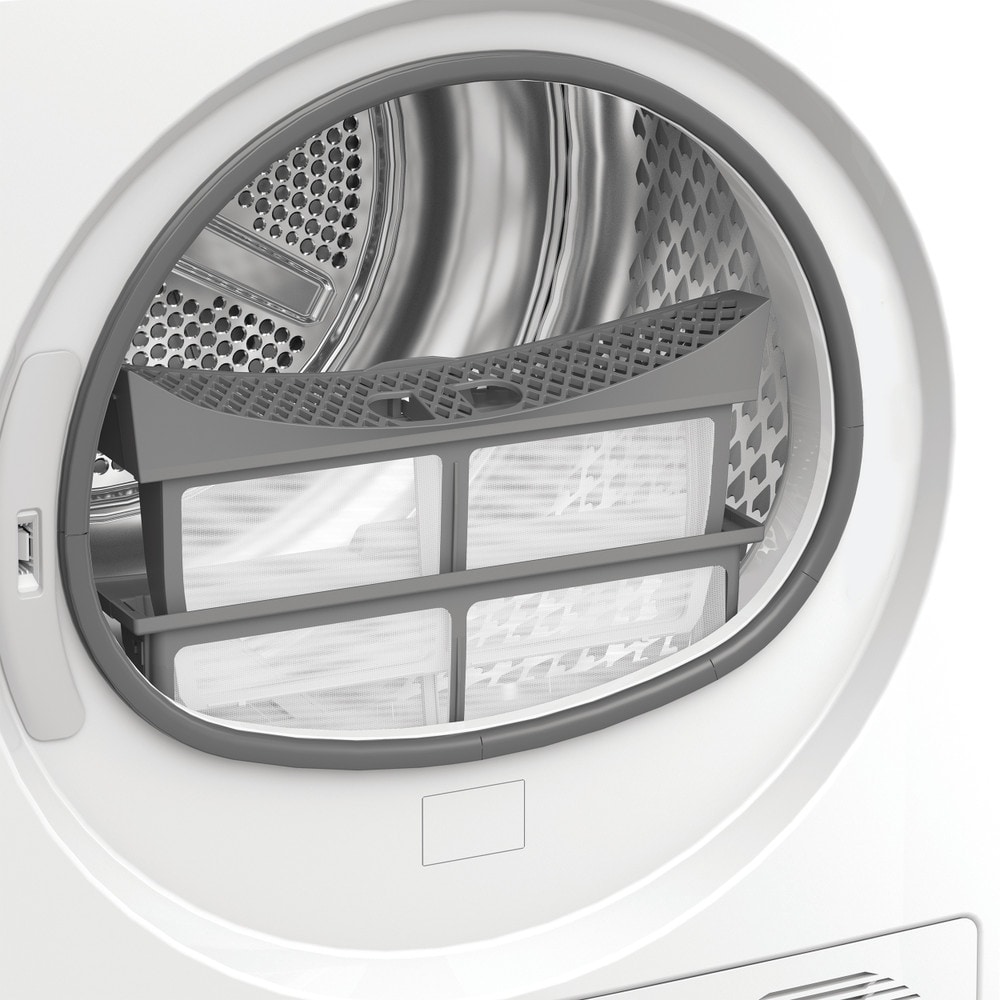 Uscator de rufe WHIRLPOOL WP B9X WBS EE, 6th Sense, Pompa de caldura, 9 kg, 15 programe, Clasa B, alb
