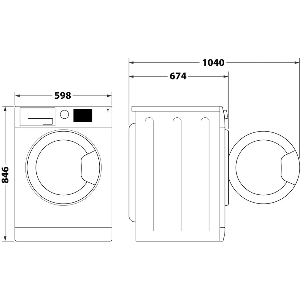 Uscator de rufe WHIRLPOOL WP B9X WBS EE, 6th Sense, Pompa de caldura, 9 kg, 15 programe, Clasa B, alb