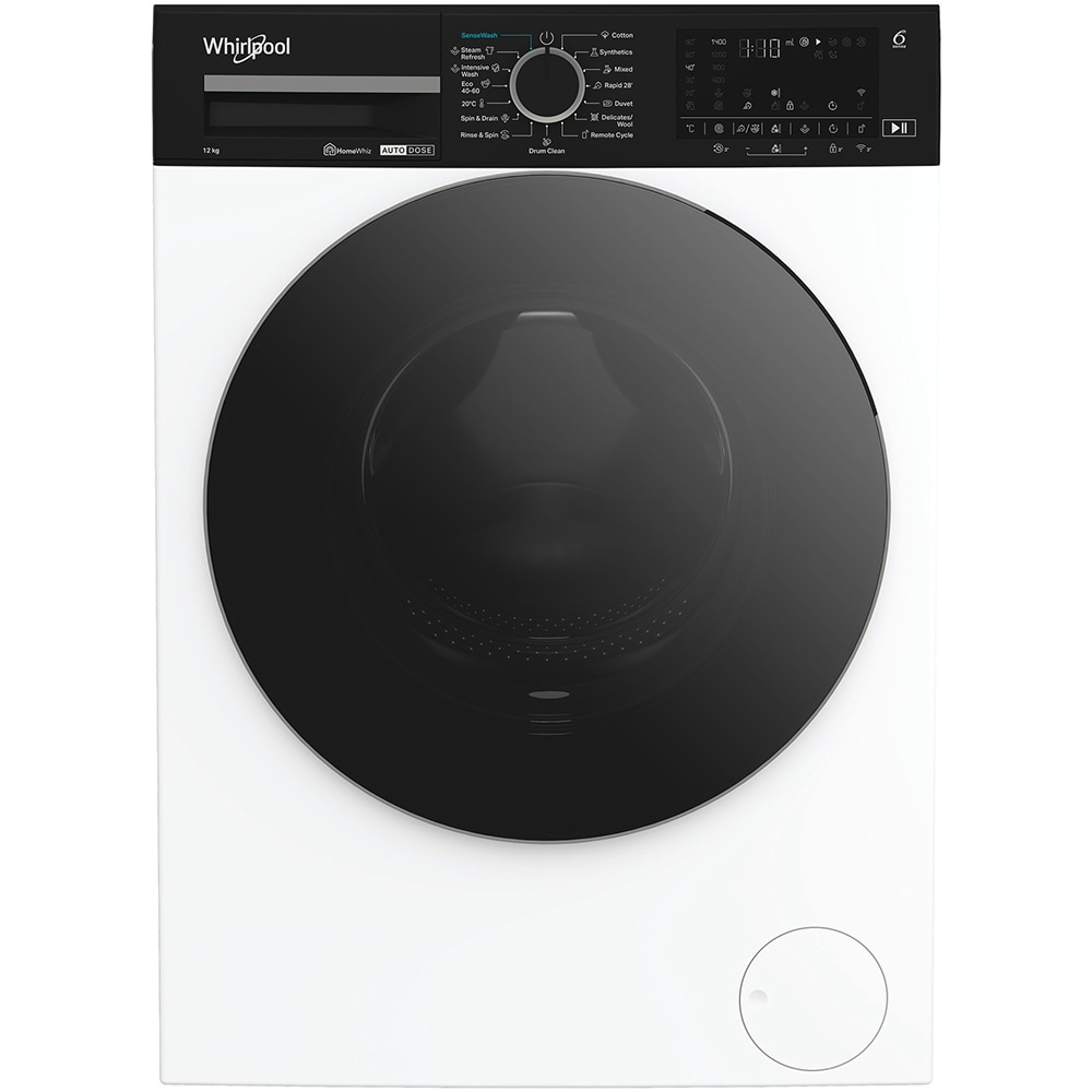 Masina de spalat rufe frontala WHIRLPOOL WPM 27W ADS EE, 6th Sense, Steam, 12 kg, 1400rpm, Clasa A, alb