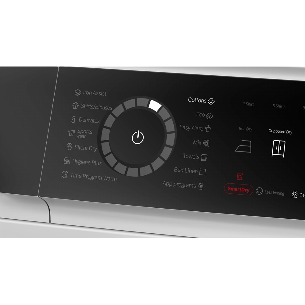 Uscator de rufe BOSCH WQB246CNBY, Condensare si pompa de caldura, 9 kg, 14 programe, Clasa B, alb