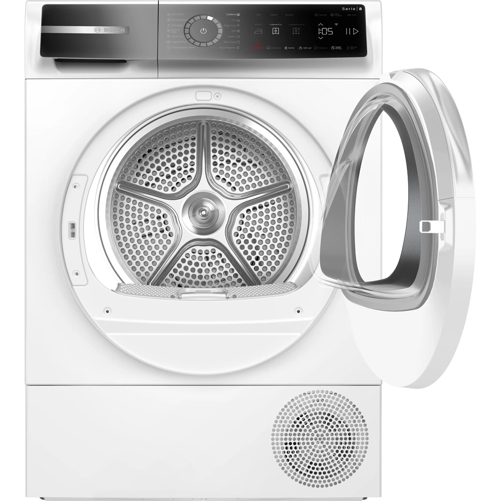 Uscator de rufe BOSCH WQB246CNBY, Condensare si pompa de caldura, 9 kg, 14 programe, Clasa B, alb