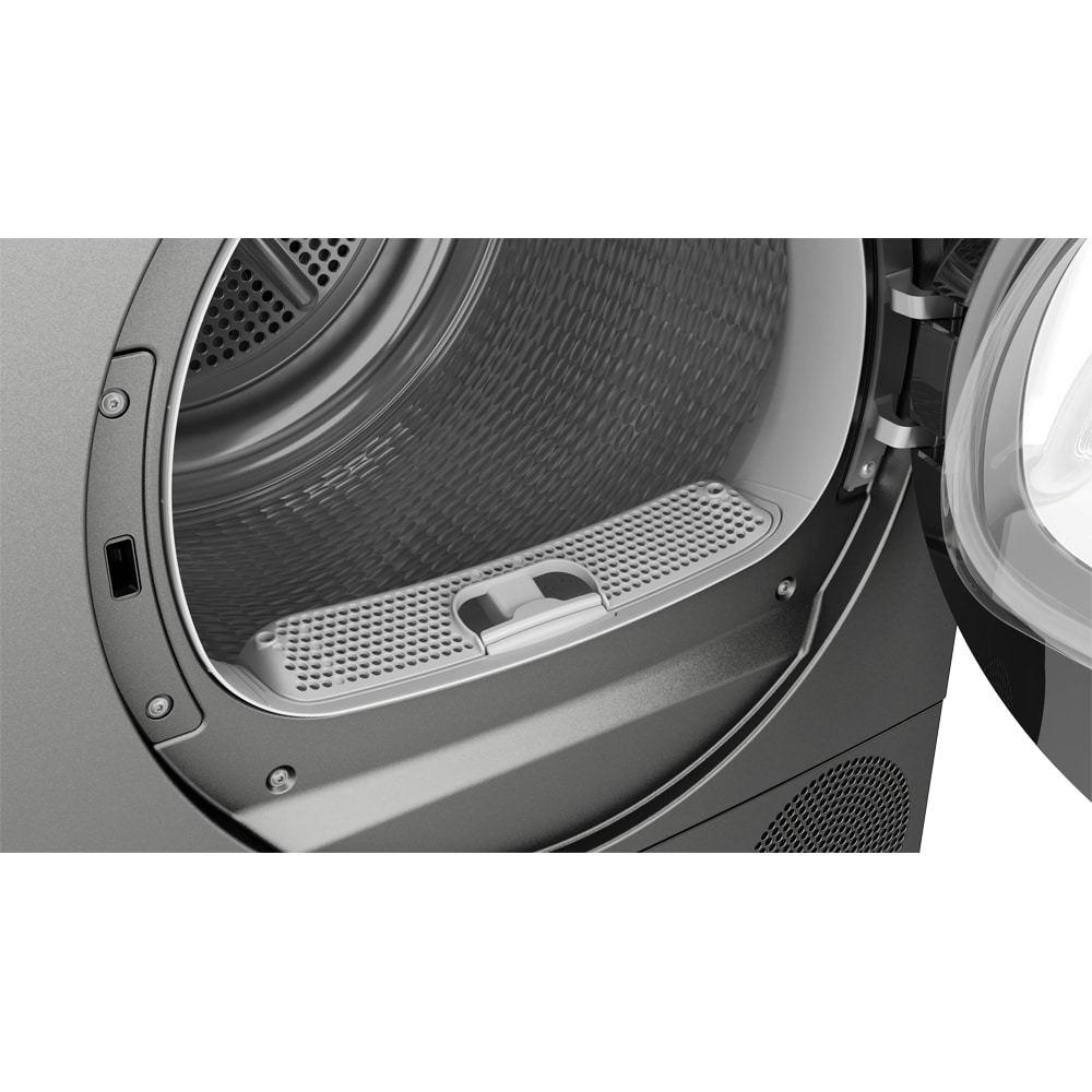 Uscator de rufe BOSCH WQG245DREU, Condensare si pompa de caldura, 9 kg, 14 programe, Clasa C, gri