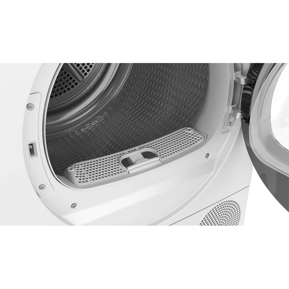 Uscator de rufe BOSCH WQN246D9BY, Condensare si pompa de caldura, 9 kg, 14 programe, Clasa B, alb