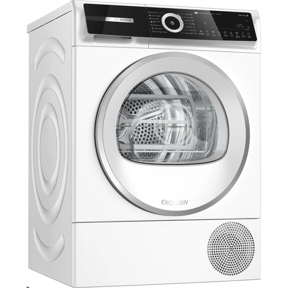 Uscator de rufe BOSCH WQN246D9BY, Condensare si pompa de caldura, 9 kg, 14 programe, Clasa B, alb