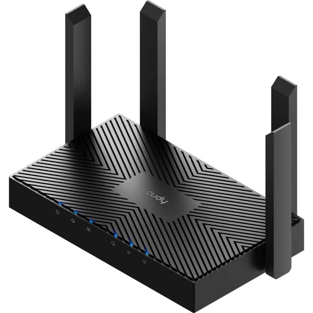 Router Wireless Gigabit CUDY WR3000 AX3000, Wi-Fi 6, Dual-Band 574 + 2402 Mbps, negru